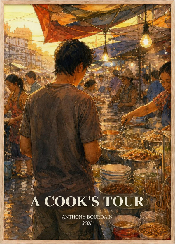 A Cook's Tour Book Watercolour Illustration by Anthony Bourdain