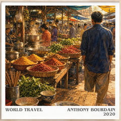 World Travel Literary Art Print by Anthony Bourdain