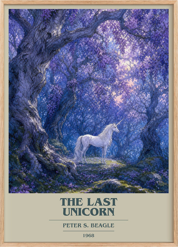 The Last Unicorn Book Cover Poster by Peter S. Beagle