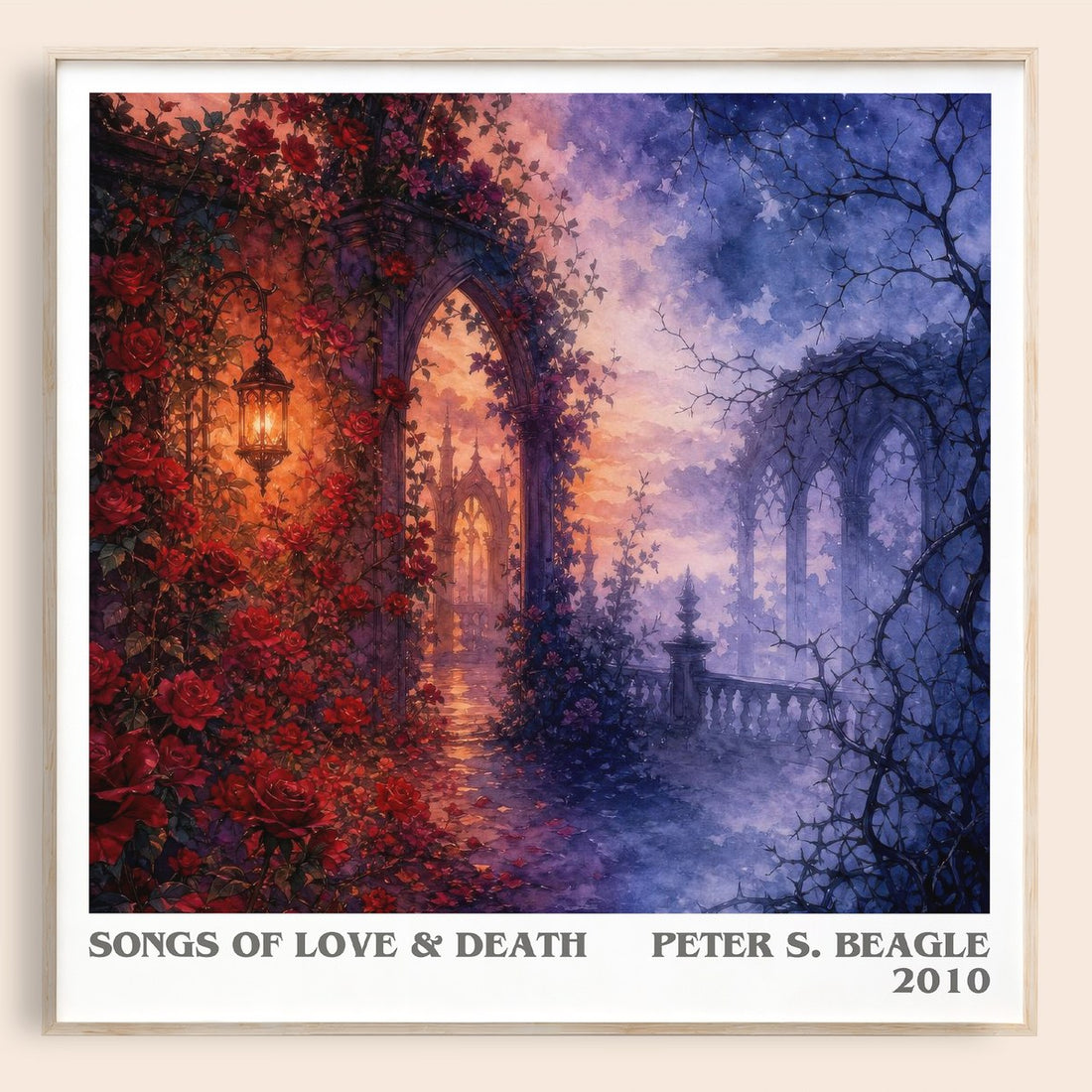 Songs of love & death literary book poster by Peter S. Beagle – framed literary art print