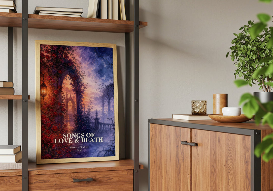 Songs of love & death book watercolour illustration paper finish options – matte satin gloss