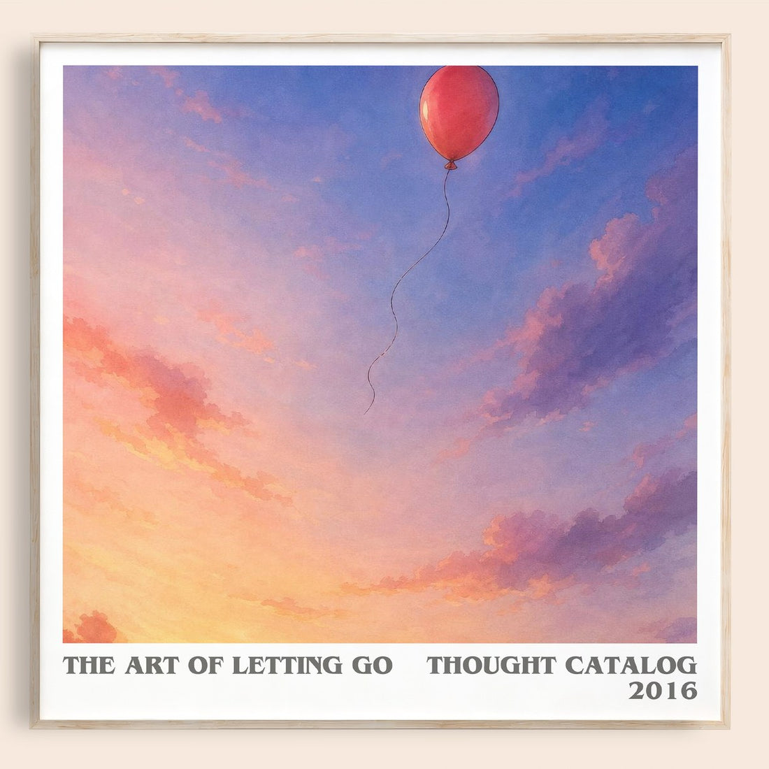 The Art of Letting Go literary book poster by Thought Catalog – framed literary art print