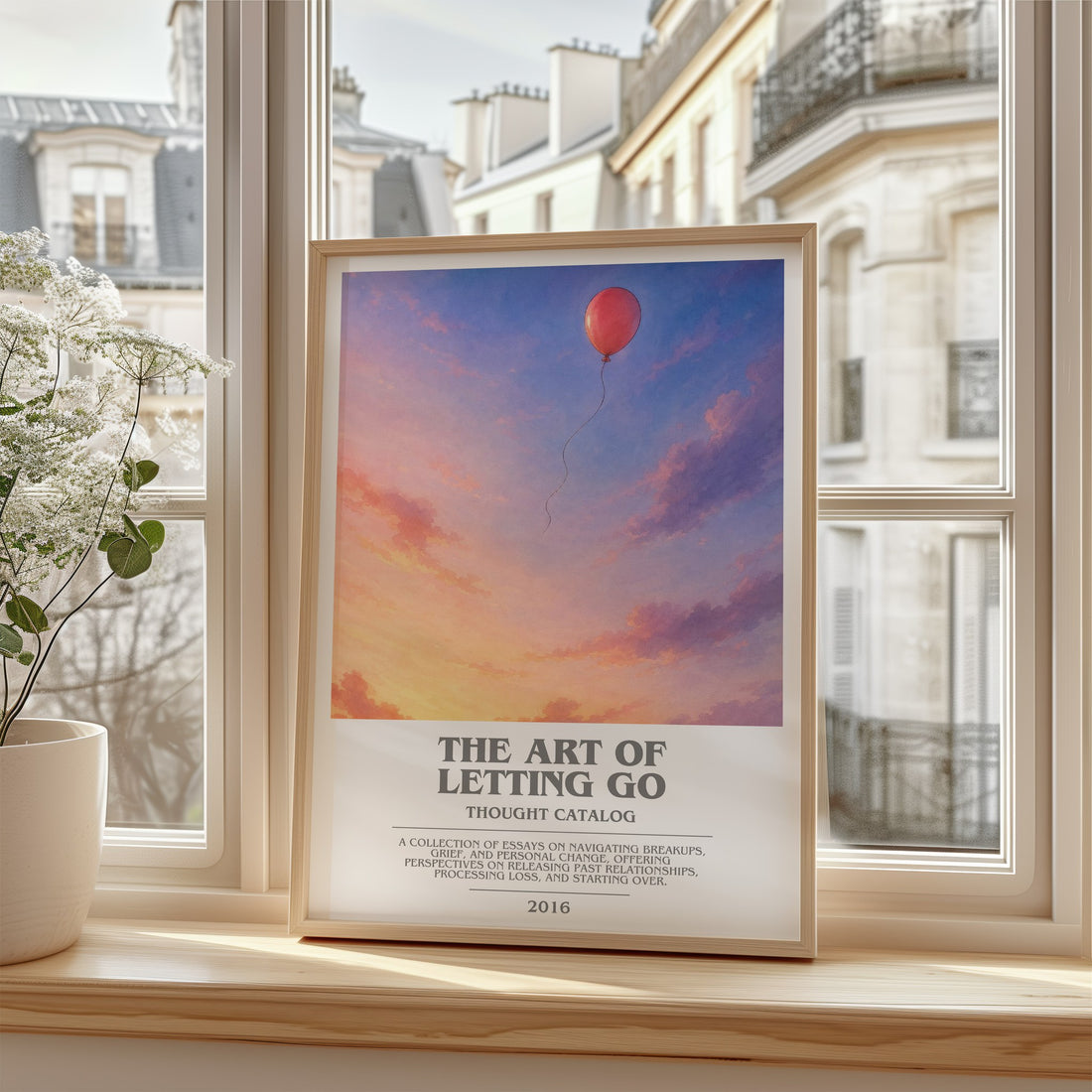 The Art of Letting Go bookish poster colour and style options – Thought Catalog book art