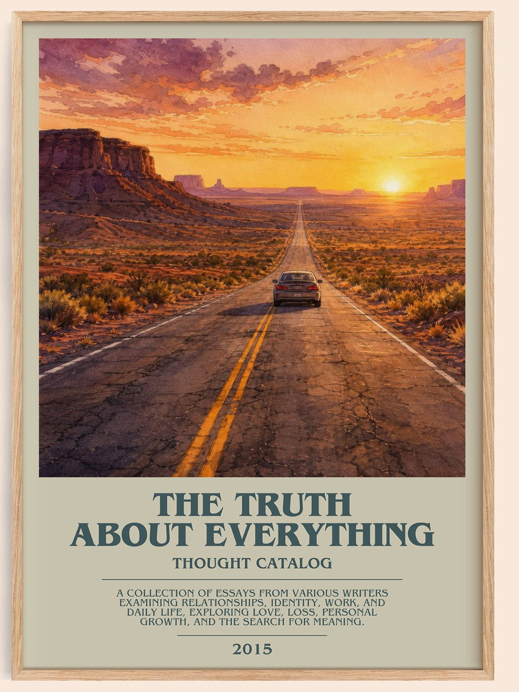The Truth About Everything bookish book poster by Thought Catalog – framed literary art print