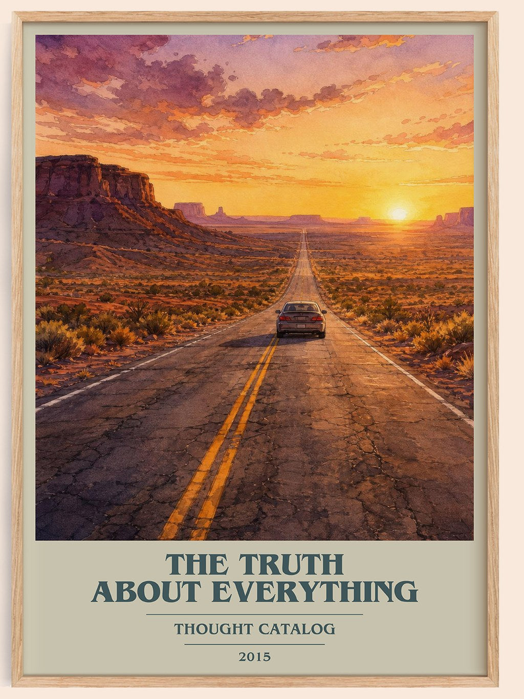 The Truth About Everything book cover book poster by Thought Catalog – framed literary art print