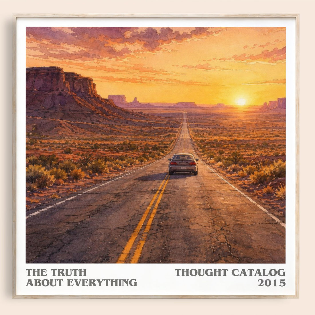 The Truth About Everything literary book poster by Thought Catalog – framed literary art print