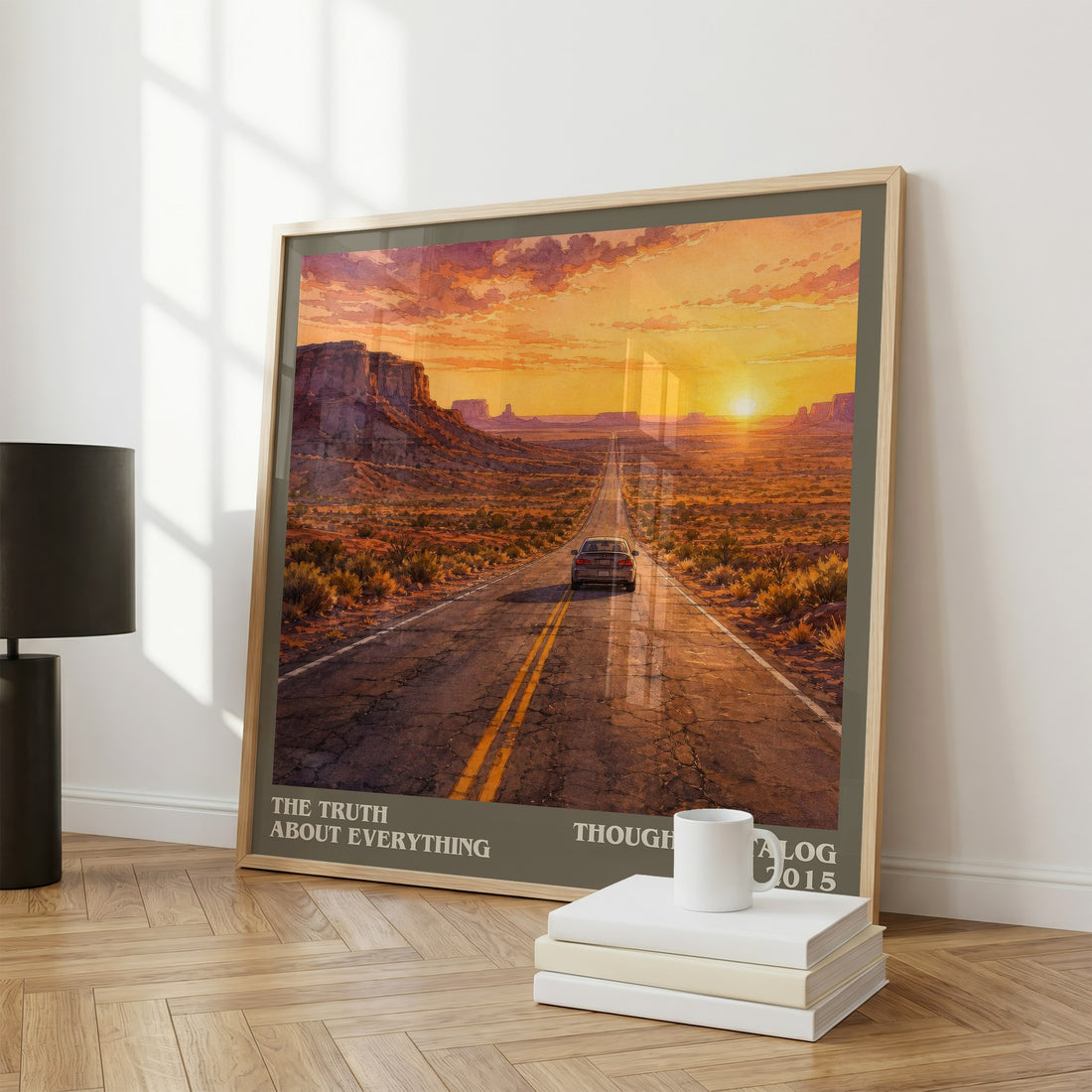 The Truth About Everything literary print framed by window – literary home decor