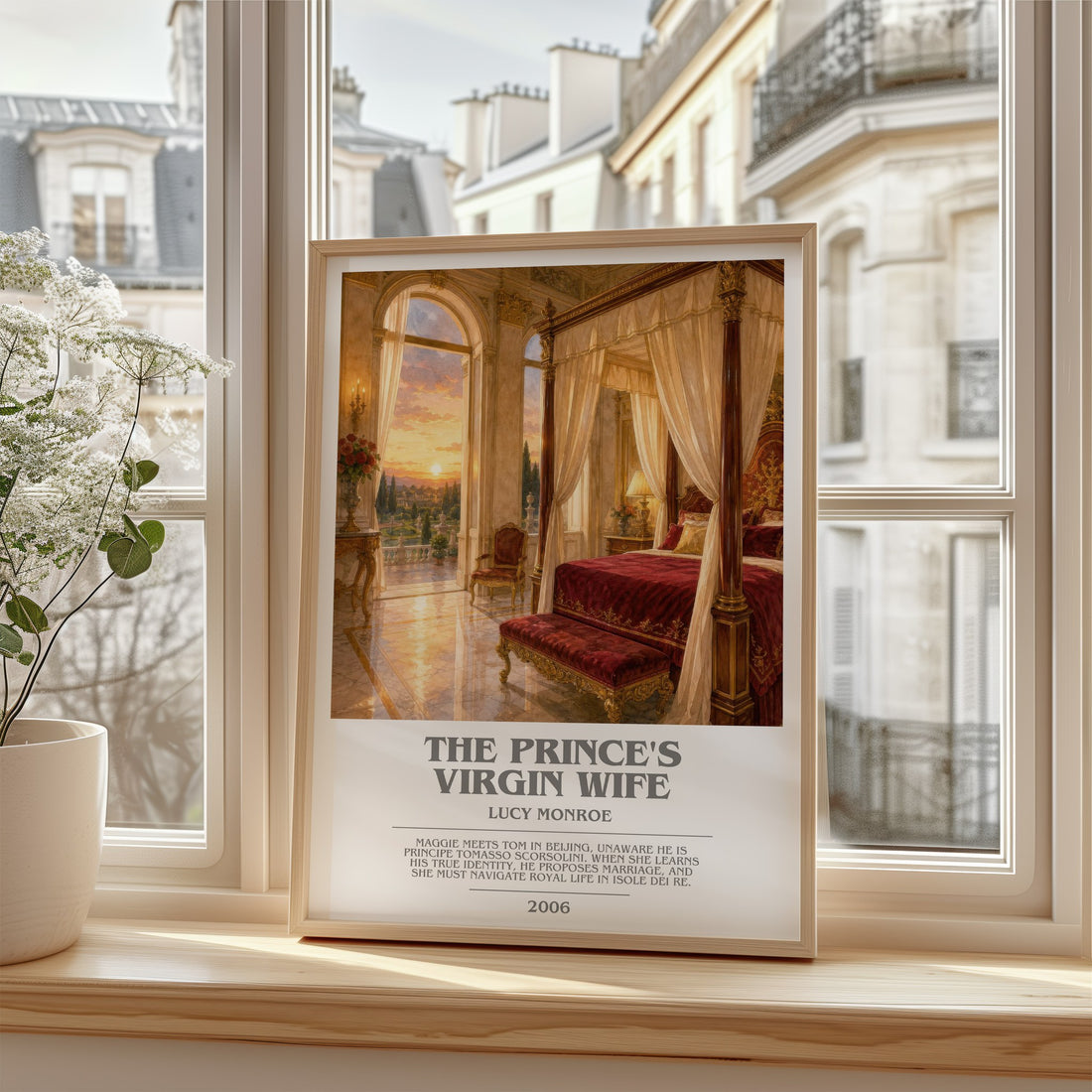 The Prince's Virgin Wife bookish poster colour and style options – Lucy Monroe book art