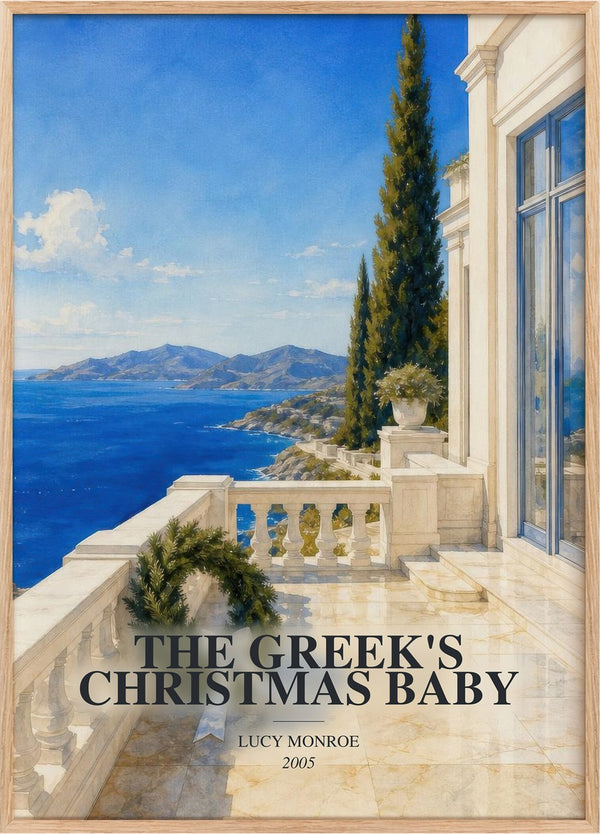 Greek's Christmas Baby Book Watercolour Illustration by Lucy Monroe