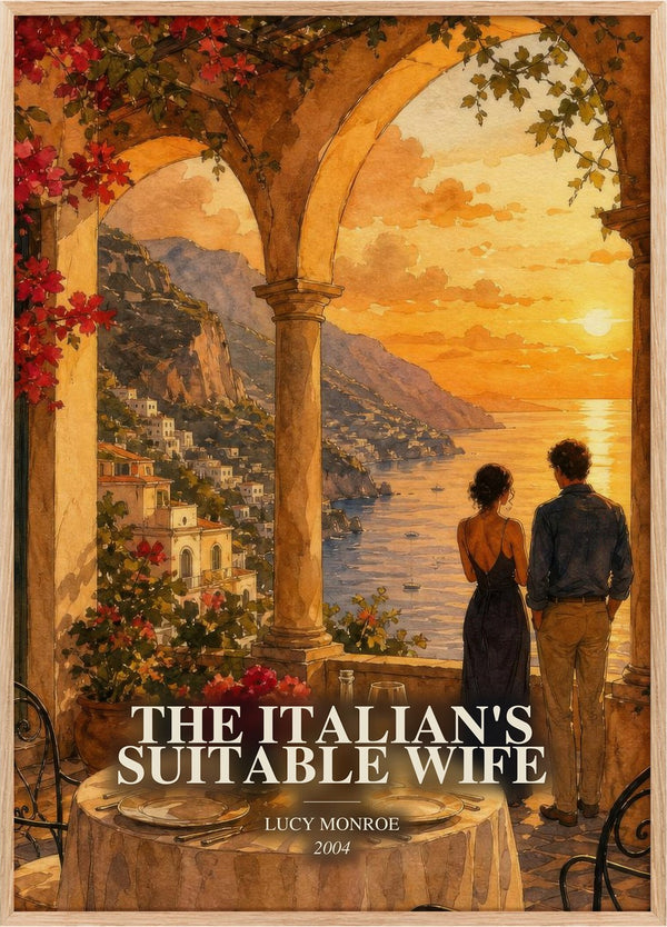Italian's Suitable Wife Book Watercolour Illustration by Lucy Monroe