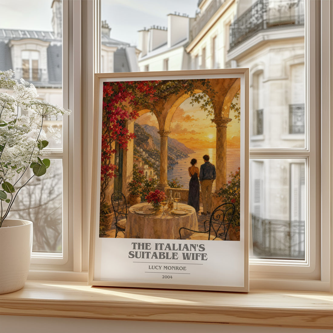 The Italian's Suitable Wife book cover poster colour and style options – Lucy Monroe book art