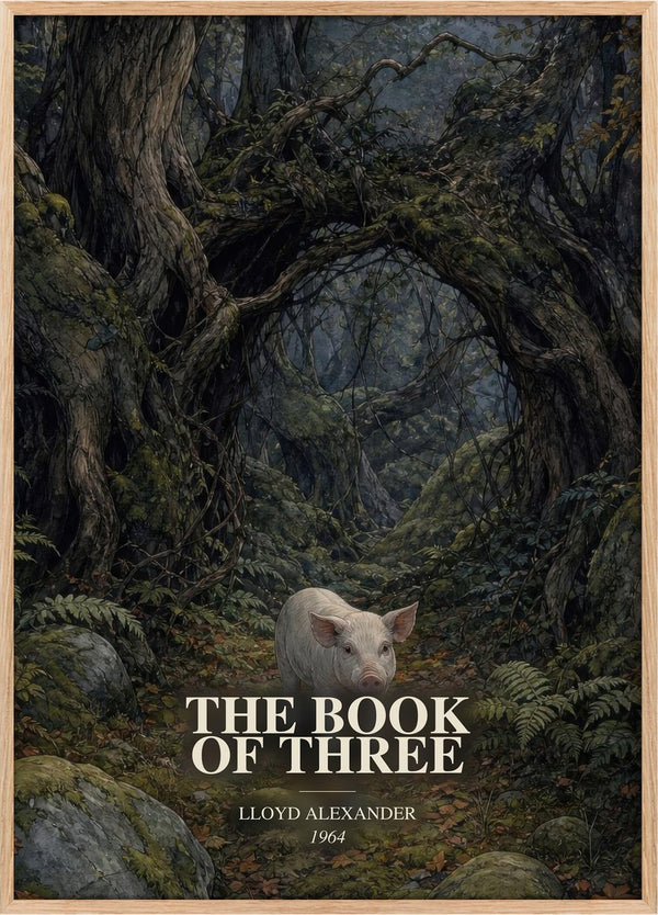The Book Of Three Book Watercolour Illustration by Lloyd Alexander