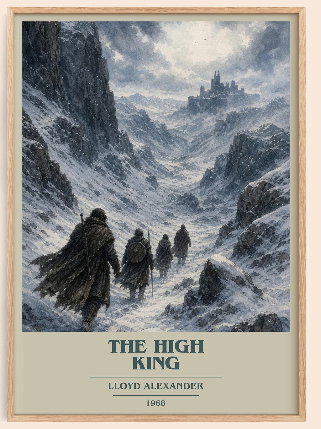 The High King book cover book poster by Lloyd Alexander – framed literary art print