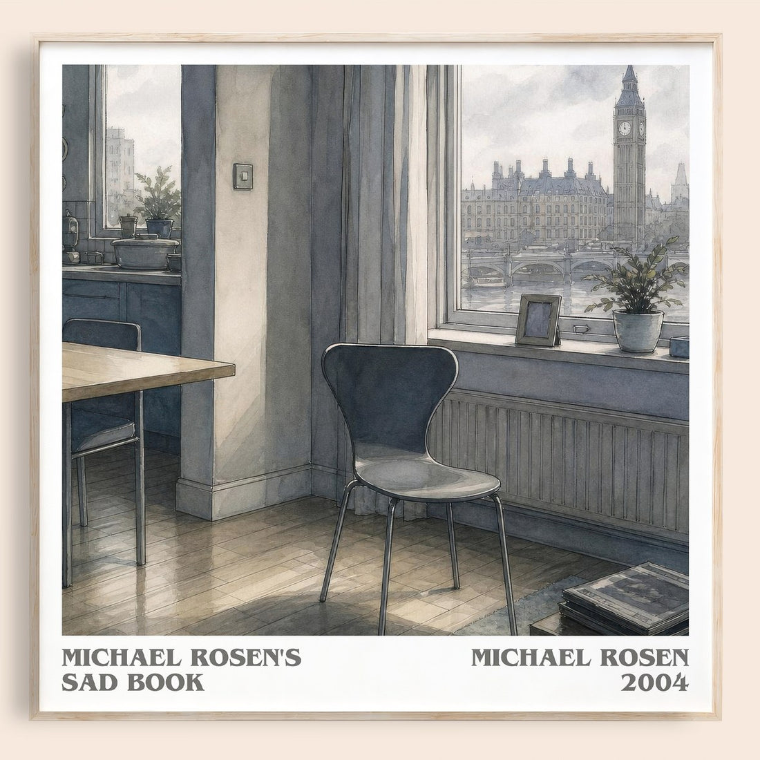 Michael Rosen's sad book literary book poster by Michael Rosen – framed literary art print