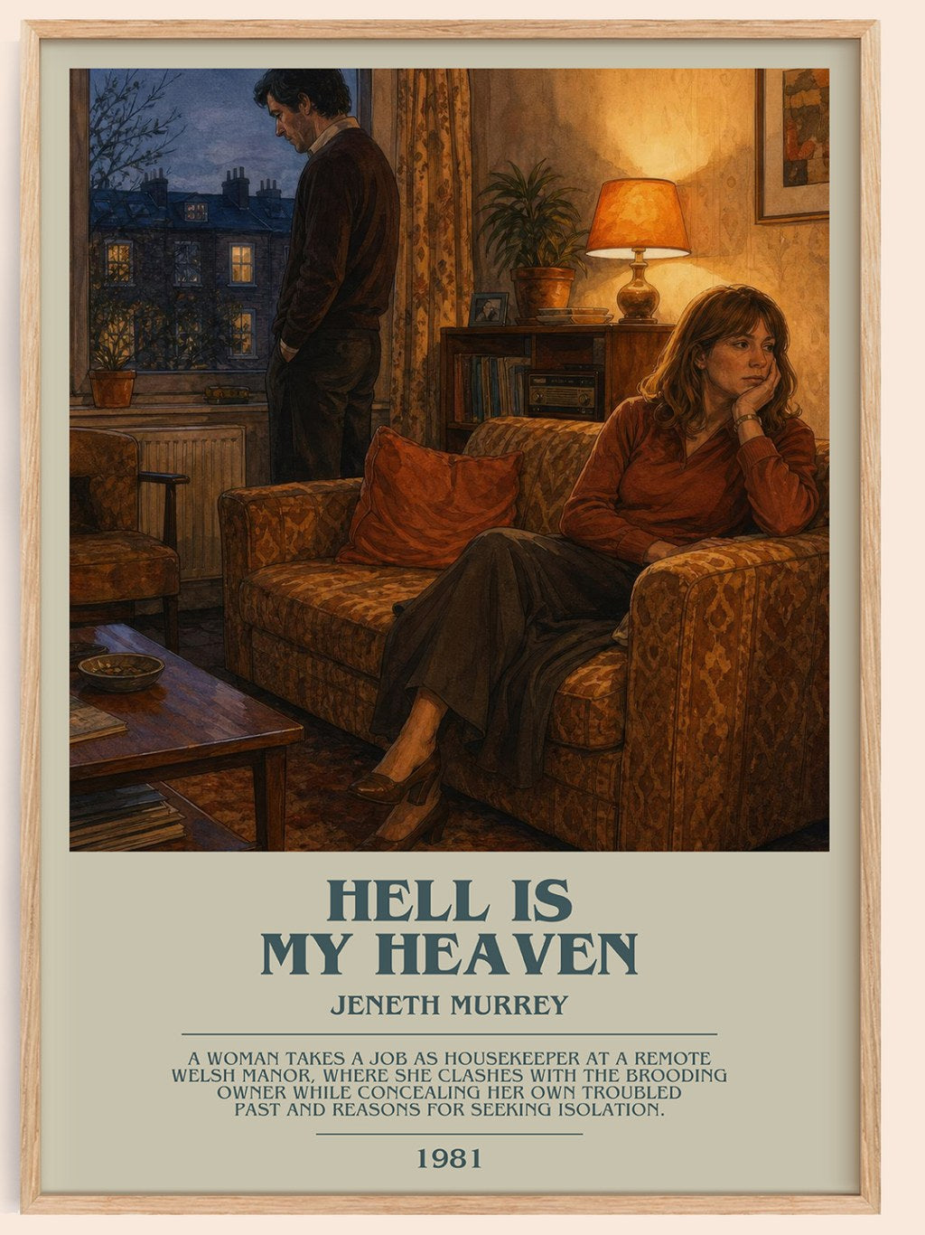 Hell is my heaven bookish book poster by Jeneth Murrey – framed literary art print