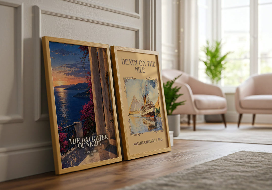 The daughter of night watercolour print framed by window – literary home decor