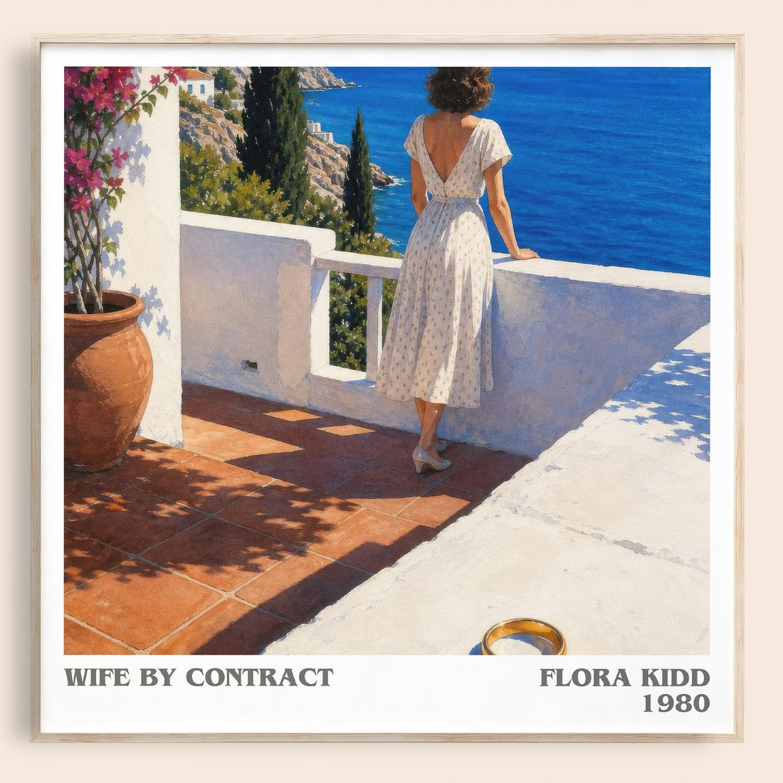 Wife by Contract literary book poster by Flora Kidd – framed literary art print