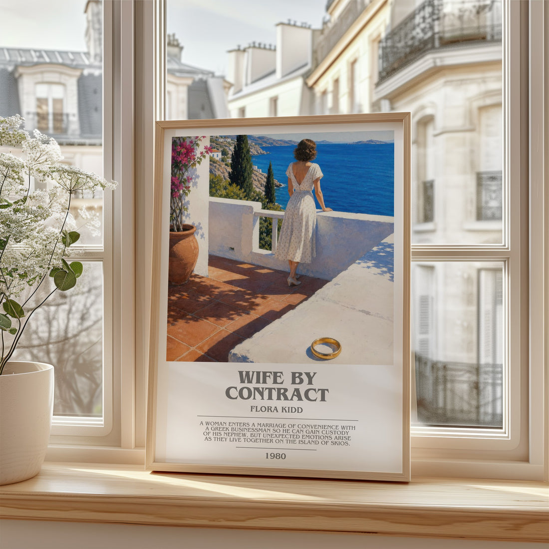 Wife by Contract bookish poster colour and style options – Flora Kidd book art