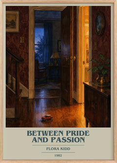 Between Pride and Passion Book Cover Poster by Flora Kidd