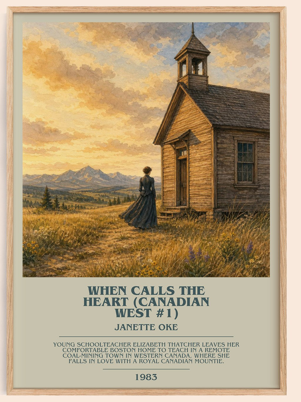 When Calls the Heart (Canadian West #1) bookish book poster by Janette Oke – framed literary art print