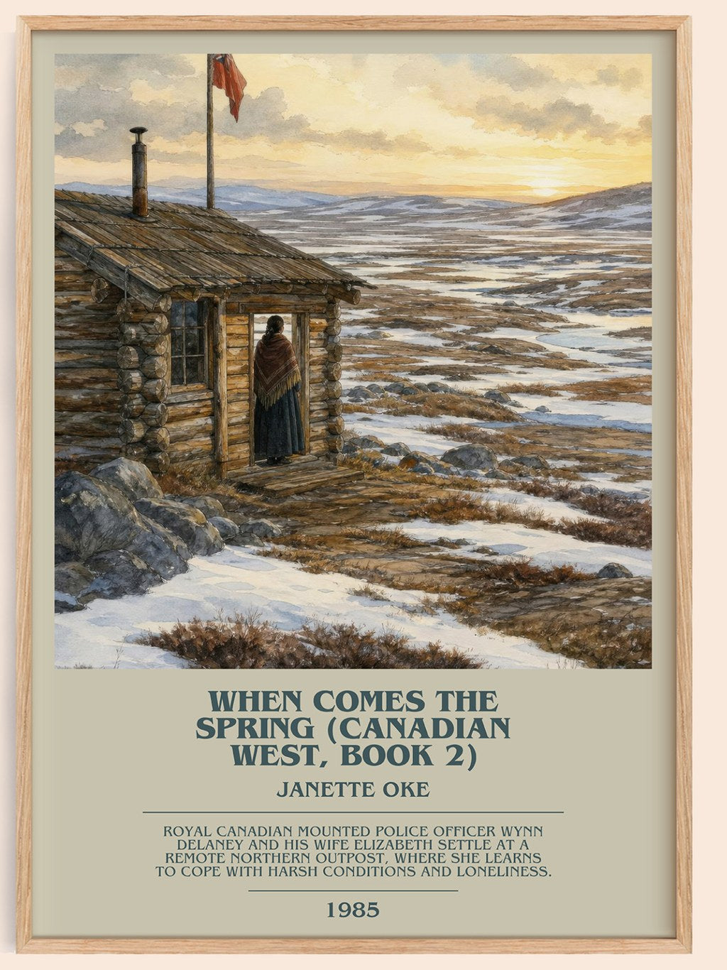 When Comes the Spring (Canadian West, Book 2) bookish book poster by Janette Oke – framed literary art print