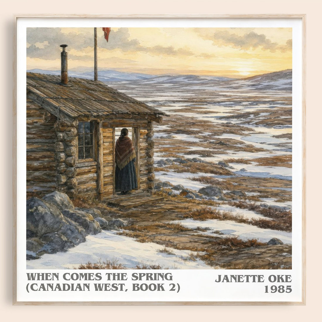When Comes the Spring (Canadian West, Book 2) literary book poster by Janette Oke – framed literary art print