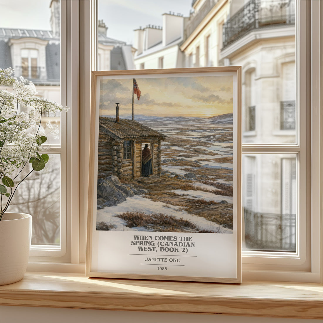 When Comes the Spring (Canadian West, Book 2) book cover poster colour and style options – Janette Oke book art