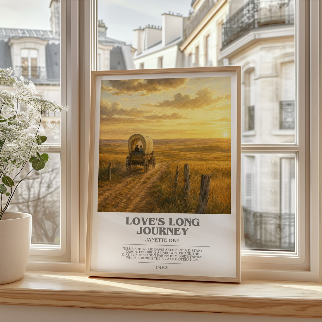 Love's long journey bookish poster colour and style options – Janette Oke book art