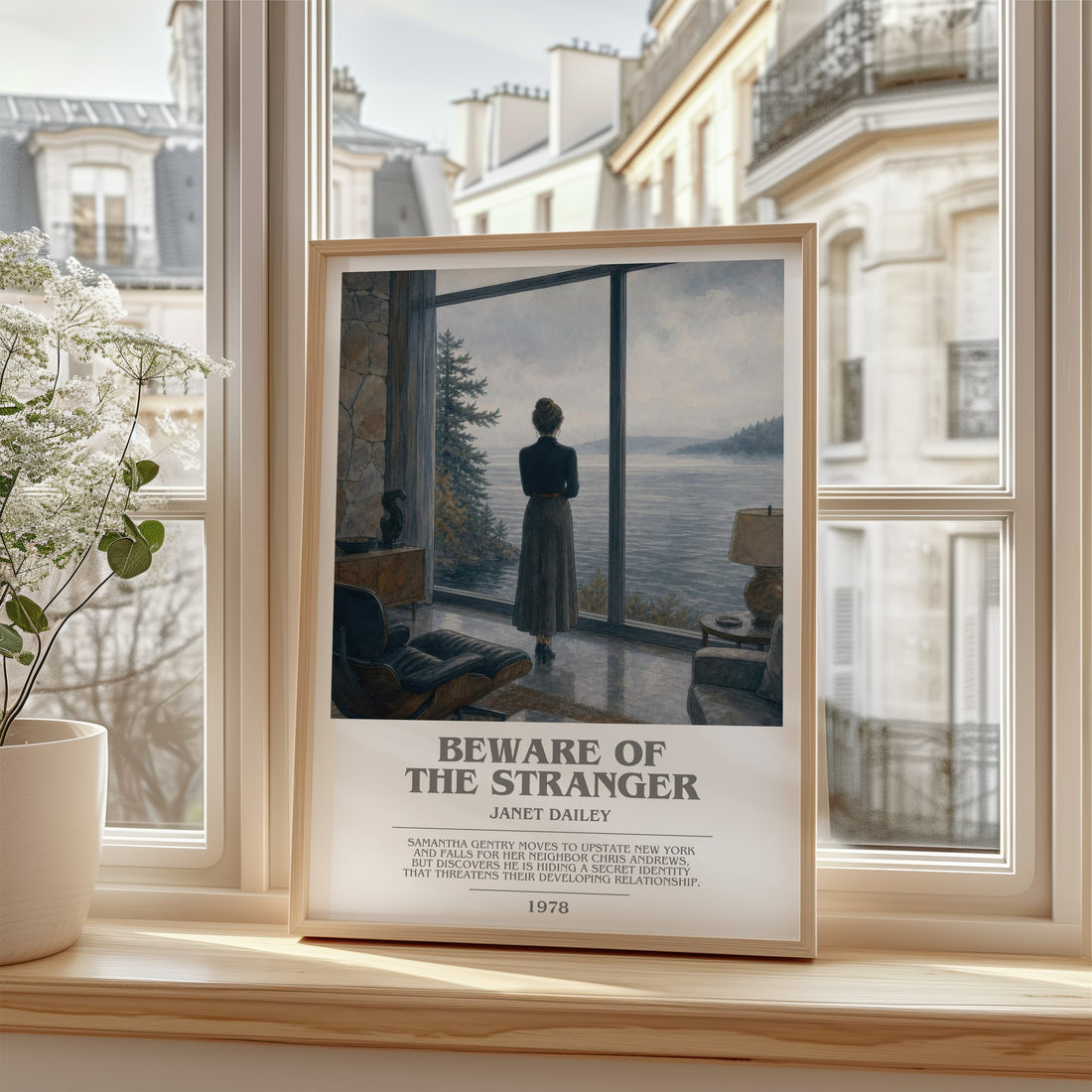 Beware of the Stranger bookish poster colour and style options – Janet Dailey book art