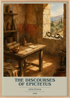 The discourses of Epictetus Book Cover Poster by Epictetus
