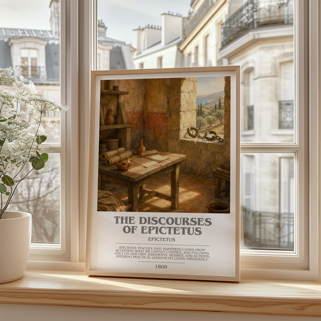 The discourses of Epictetus bookish poster colour and style options – Epictetus book art