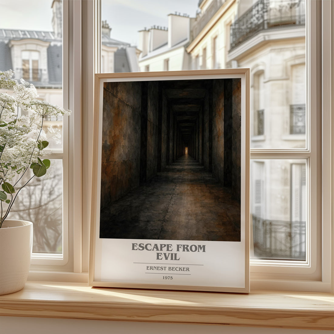 Escape from Evil book cover poster colour and style options – Ernest Becker book art
