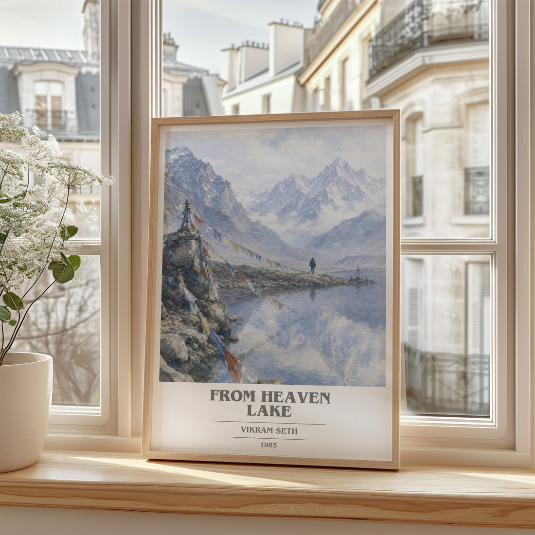 From Heaven Lake book cover poster colour and style options – Vikram Seth book art