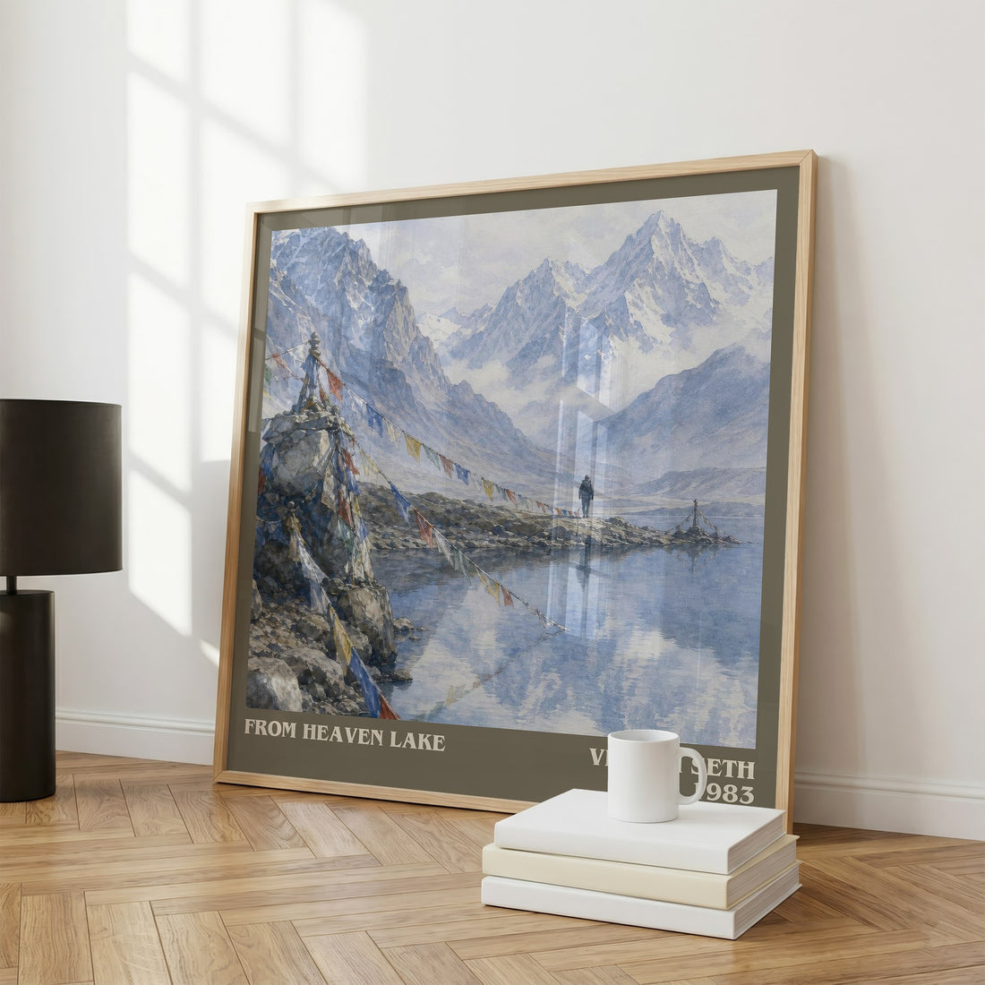 From Heaven Lake literary print framed by window – literary home decor