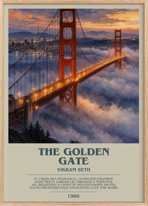 The Golden Gate Bookish Wall Art by Vikram Seth