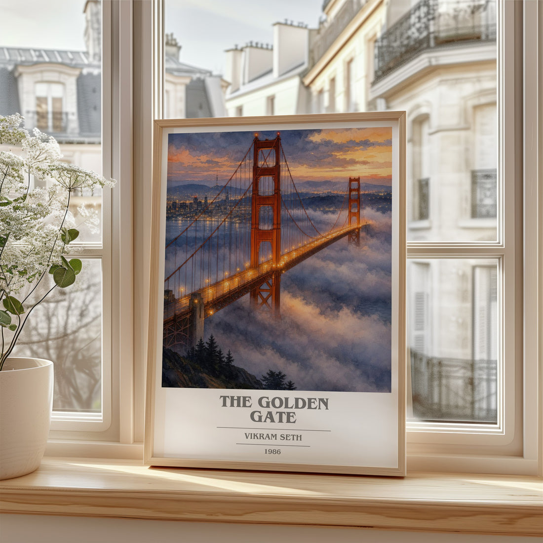 The Golden Gate book cover poster colour and style options – Vikram Seth book art