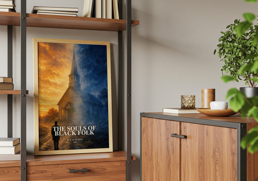 The Souls of Black Folk book watercolour illustration paper finish options – matte satin gloss