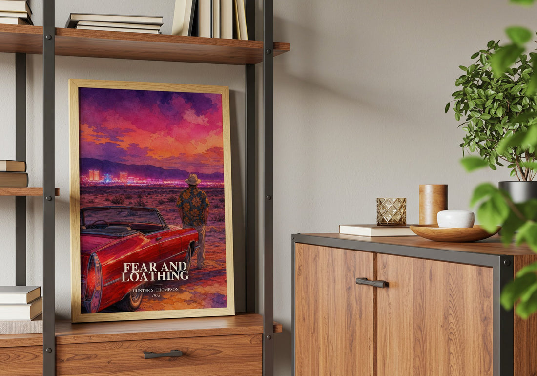 Fear and Loathing book watercolour illustration paper finish options – matte satin gloss