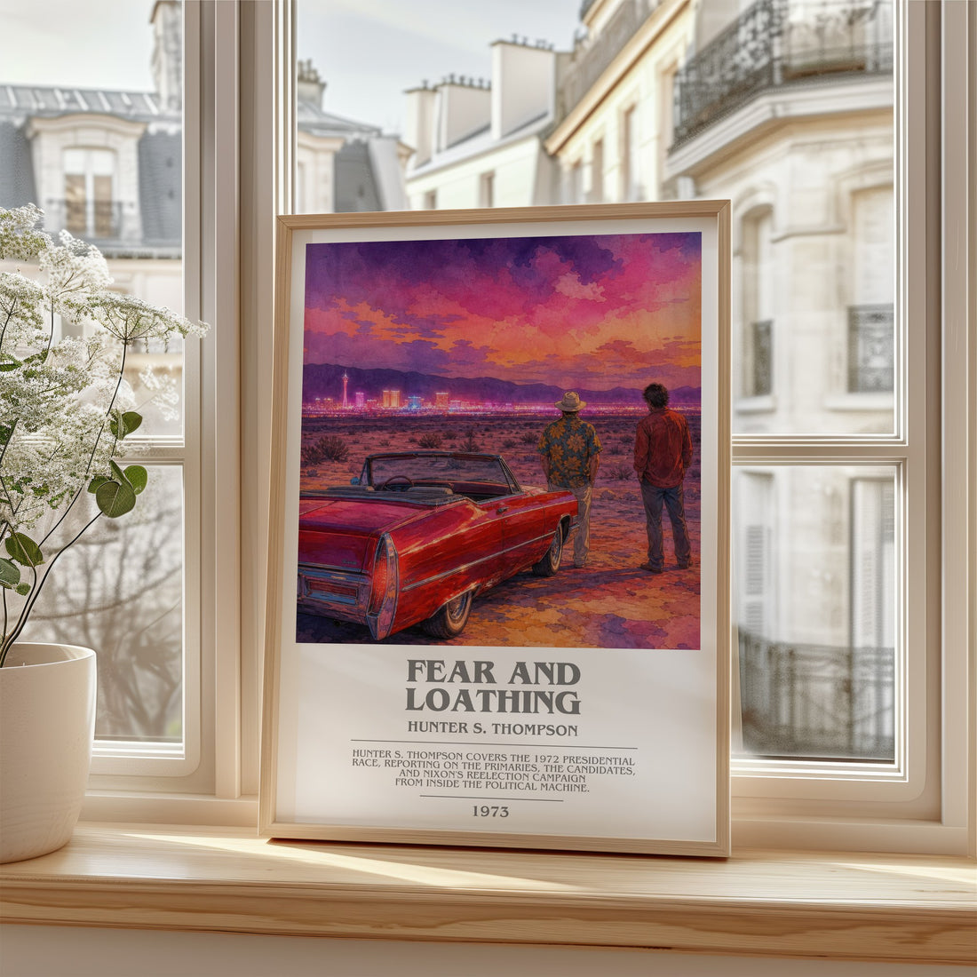 Fear and Loathing bookish poster colour and style options – Hunter S. Thompson book art