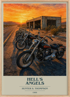 Hell's Angels Book Cover Poster by Hunter S. Thompson