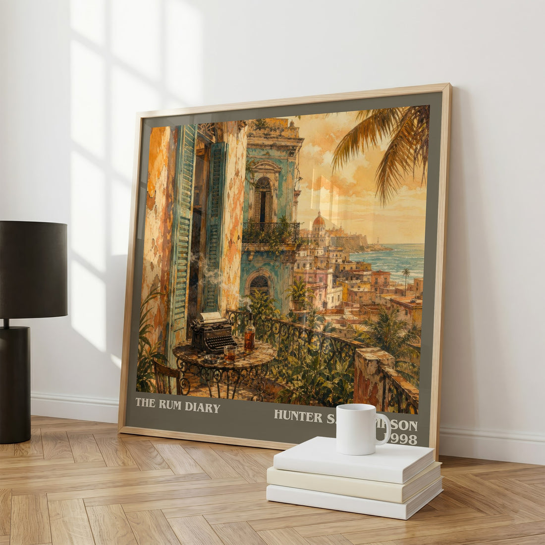 The Rum Diary literary print framed by window – literary home decor