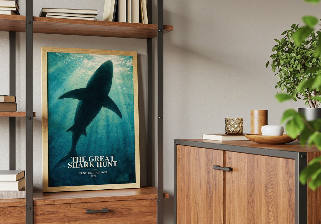 The great shark hunt book watercolour illustration paper finish options – matte satin gloss
