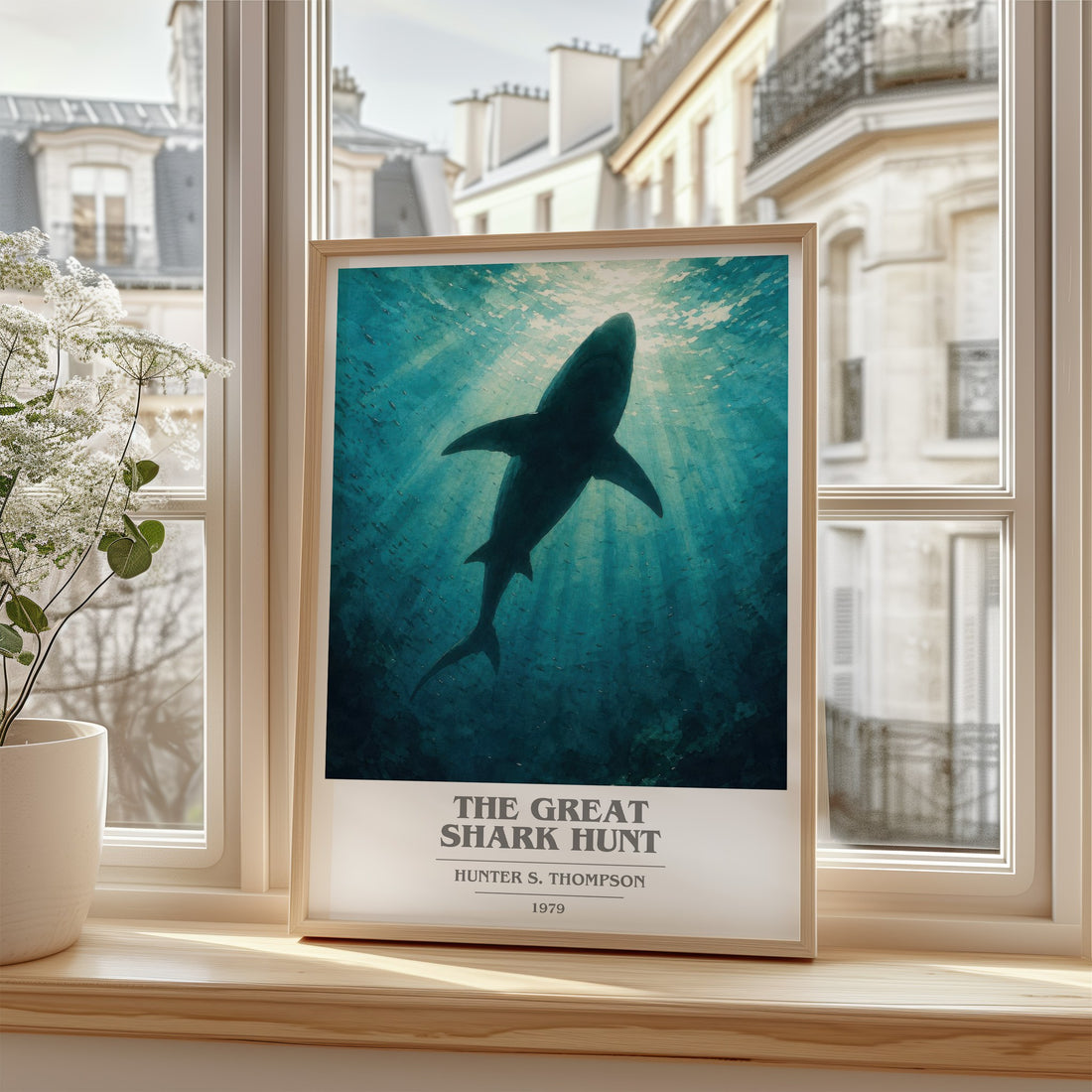 The great shark hunt book cover poster colour and style options – Hunter S. Thompson book art