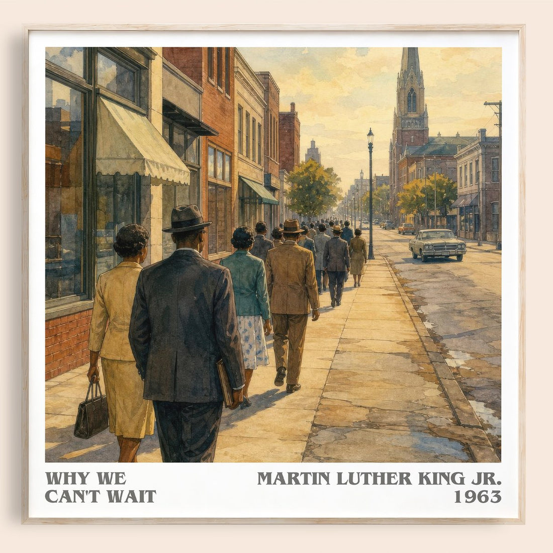 Why We Can't Wait literary book poster by Martin Luther King Jr. – framed literary art print