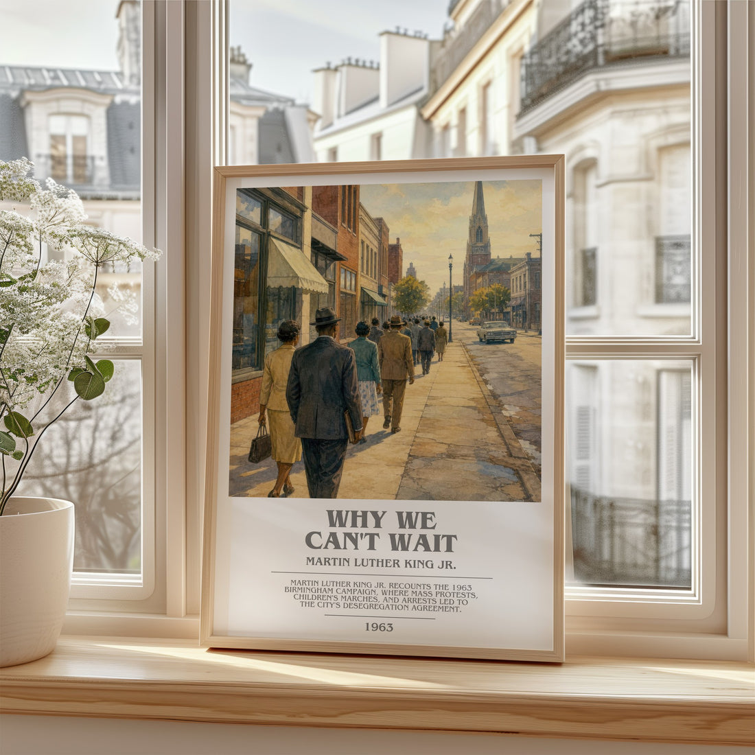 Why We Can't Wait bookish poster colour and style options – Martin Luther King Jr. book art