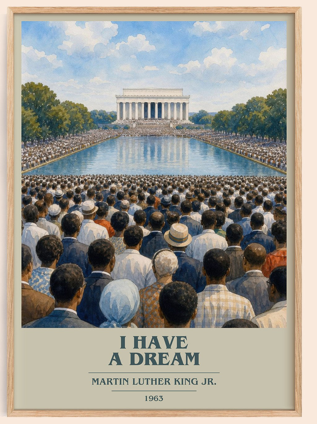 I have a dream book cover book poster by Martin Luther King Jr. – framed literary art print