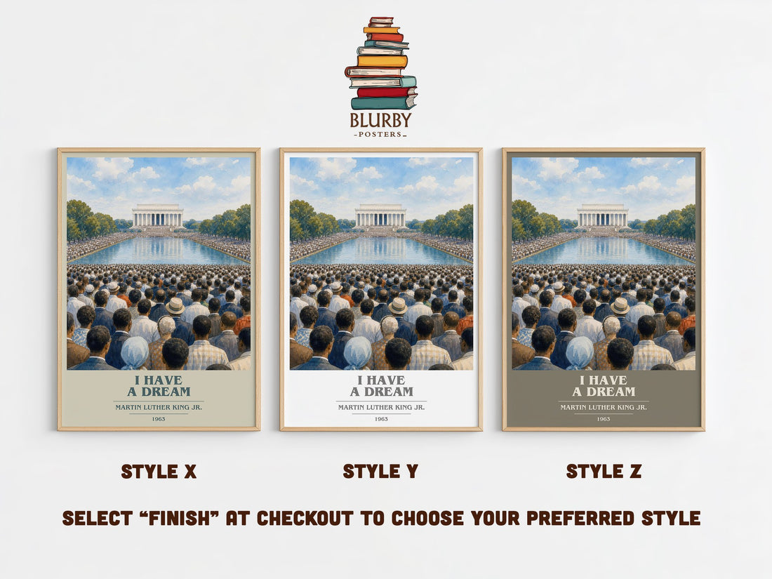 I have a dream book cover print in frame leaning in hallway – non fiction wall art (mockup)
