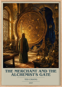 The Merchant and the Alchemist's Gate Book Cover Poster by Ted Chiang