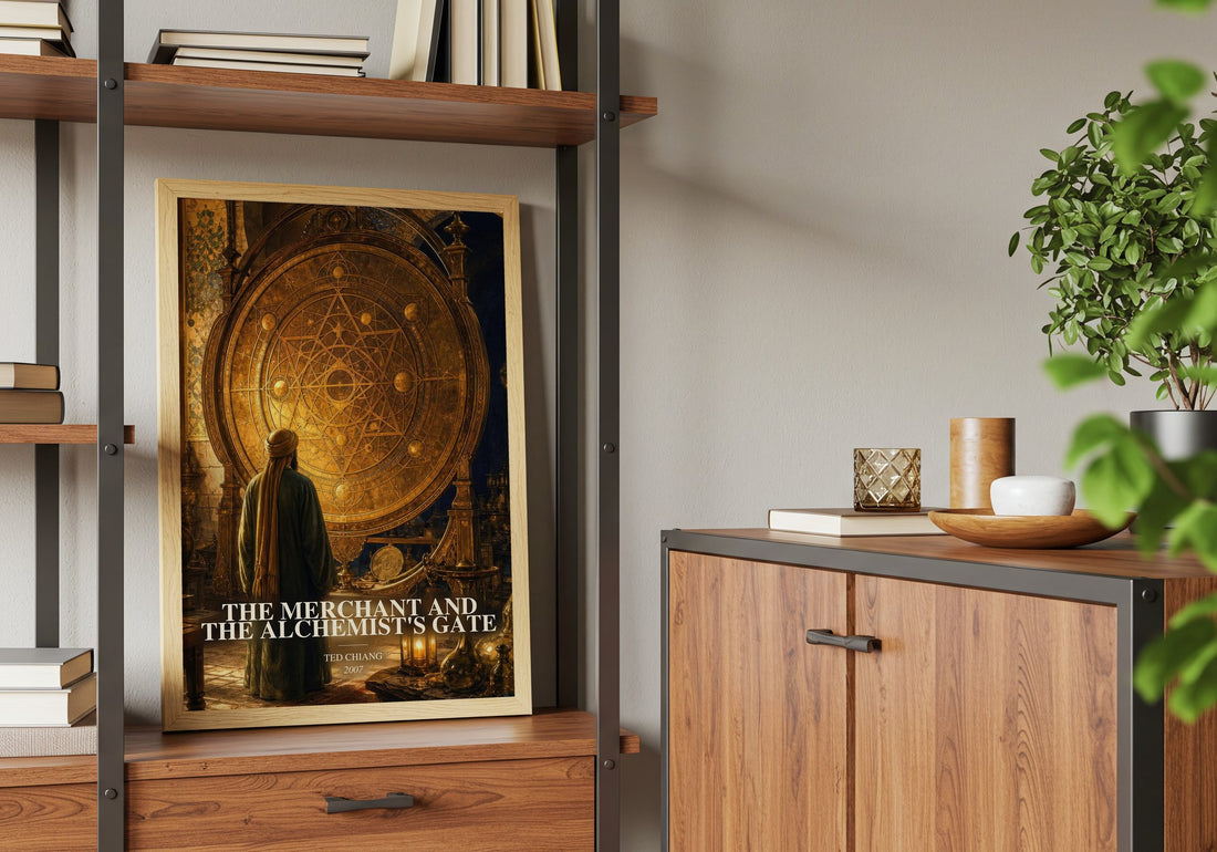 The Merchant and the Alchemist's Gate book watercolour illustration paper finish options – matte satin gloss