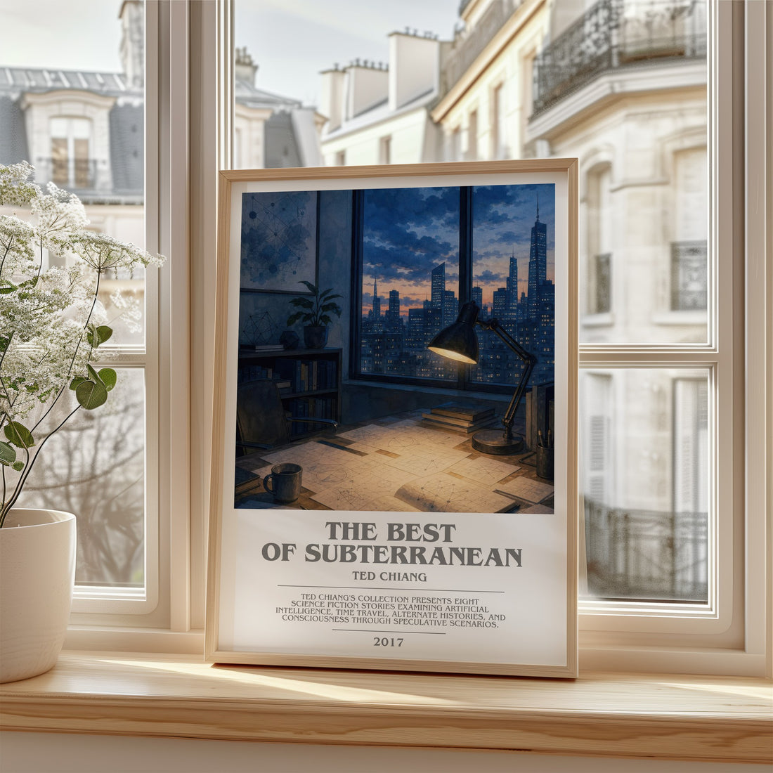 The Best of Subterranean bookish poster colour and style options – Ted Chiang book art